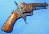 * Antique 1860s 7mm PINFIRE DOUBLE ACTION REVOLVER FOLDING TRIGGER - 3 of 10