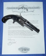 * Antique 1871 SMITH & WESSON 1 1/2 SECOND ISSUE .32 RF WITH FACTORY LETTER - 1 of 14