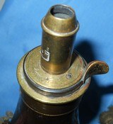 * Antique 1860 AMERICAN CAP POWDER FLASK END OF HUNT RILING 953 - 6 of 7