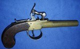 * Antique 1790 WHEELER LONDON FLINTLOCK PERCUSSION POCKET MUFF PISTOL - 3 of 19