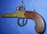 * Antique 1790 WHEELER LONDON FLINTLOCK PERCUSSION POCKET MUFF PISTOL - 9 of 19
