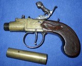 * Antique 1790 WHEELER LONDON FLINTLOCK PERCUSSION POCKET MUFF PISTOL - 14 of 19