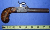 * Antique 1840s BURL GRIP BELGIUM PERCUSSION POCKET MUFF PISTOL - 2 of 15