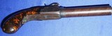 * Antique 1840s BURL GRIP BELGIUM PERCUSSION POCKET MUFF PISTOL - 5 of 15