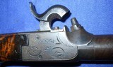 * Antique 1840s BURL GRIP BELGIUM PERCUSSION POCKET MUFF PISTOL - 3 of 15