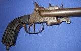 * Antique FRENCH ? 1860s HOWDAH DOUBLESxS PINFIRE 12 mm TIP-UP PISTOL - 4 of 19