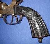 * Antique FRENCH ? 1860s HOWDAH DOUBLESxS PINFIRE 12 mm TIP-UP PISTOL - 13 of 19