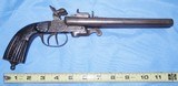 * Antique FRENCH ? 1860s HOWDAH DOUBLESxS PINFIRE 12 mm TIP-UP PISTOL - 1 of 19