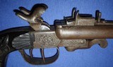 * Antique FRENCH ? 1860s HOWDAH DOUBLESxS PINFIRE 12 mm TIP-UP PISTOL - 7 of 19