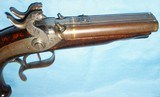 * Antique OUTSTANDING SxS HOWDAH PERCUSSION 11mm PISTOL BURL STOCK - 18 of 20