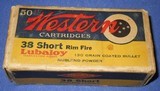 * Vintage AMMO WESTERN .38 RIMFIRE RF FULL BOX 50 NOS - 1 of 4