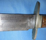 * Antique BOWIE KNIFE JOSEPH ALLEN Co. SHEFFIELD ENGLAND 9" STAG HANDLE - 10 of 11