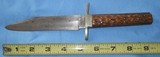* Antique BOWIE KNIFE JOSEPH ALLEN Co. SHEFFIELD ENGLAND 9" STAG HANDLE - 1 of 11