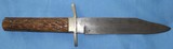 * Antique BOWIE KNIFE JOSEPH ALLEN Co. SHEFFIELD ENGLAND 9" STAG HANDLE - 6 of 11