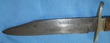 * Antique BOWIE KNIFE JOSEPH ALLEN Co. SHEFFIELD ENGLAND 9" STAG HANDLE - 9 of 11