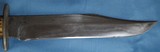 * Antique BOWIE KNIFE JOHN NEWTON Co. FROG MARK SHEFFIELD 11" STAG HANDLE - 8 of 10