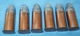 * Antique AMMOREMINGTON 38 RF RIMFIRE LOT OF 6 CARTRIDGES - 1 of 5