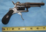 * Antique 1860s PIN FIRE REVOLVER FOLD TRIGGER DOUBLE ACTION .32 NICE - 1 of 11