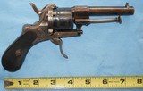 * Antique 1860s PIN FIRE REVOLVER FOLD TRIGGER DOUBLE ACTION .32 NICE - 3 of 11