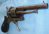 * Antique 1860s PIN FIRE REVOLVER FOLD TRIGGER DOUBLE ACTION .32 NICE - 6 of 11