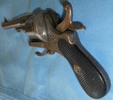 * Antique 1860s PIN FIRE REVOLVER FOLD TRIGGER DOUBLE ACTION .32 NICE - 8 of 11