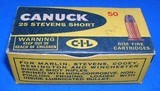 * Vintage 25 RIMFIRE RF AMMO FULL BOX SURE FIRE CANUCK CLEAN - 1 of 6