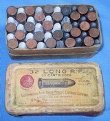 * Antique AMMO WINCHESTER REMINGTON 32 RF LONG 2 PC BOX 50 ROUNDS - 5 of 6
