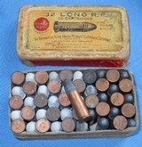 * Antique AMMO WINCHESTER REMINGTON 32 RF LONG 2 PC BOX 50 ROUNDS - 1 of 6