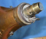 * Antique 1860s SMALL POWDER FLASK HIGHLAND HUNTER GUN & DOG SCENE RILING 887 - 5 of 8