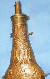 * Antique 1860s
HAWKSLEY POWDER FLASK
CIVIL WAR ERA RILING 62 - 3 of 7