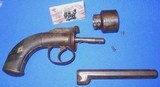 * Antique 1850s ENGLISH TRANSITION REVOLVER .36 CAL. PISTOL - 15 of 20