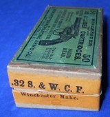 * Antique AMMO WINCHESTER .32 S&W EARLY 2 PART PICTURE
BOX FEW SHELLS - 3 of 6