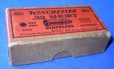 * Antique AMMO WINCHESTER .32
RF SHORT 2 PC RED LABEL BOX - 1 of 6