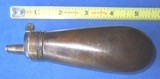 * 1850s COLT POCKET or CASED PISTOL BAG SHAPE POWDER FLASK - 1 of 6