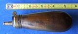 * 1850s COLT POCKET or CASED PISTOL BAG SHAPE POWDER FLASK - 2 of 6