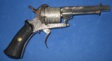 * * Antique
1860s CIVIL WAR ERA 7mm ENGRAVED
PINFIRE REVOLVER - 4 of 16