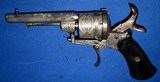 * * Antique
1860s CIVIL WAR ERA 7mm ENGRAVED
PINFIRE REVOLVER - 9 of 16