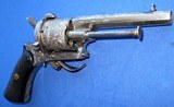 * * Antique
1860s CIVIL WAR ERA 7mm ENGRAVED
PINFIRE REVOLVER - 5 of 16