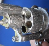 * * Antique
1860s CIVIL WAR ERA 7mm ENGRAVED
PINFIRE REVOLVER - 14 of 16