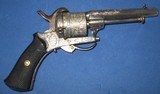 * * Antique
1860s CIVIL WAR ERA 7mm ENGRAVED
PINFIRE REVOLVER - 3 of 16