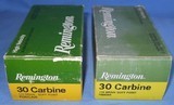* Vintage AMMO 2 BOXES 100 ROUNDS REMINGTON .30 CARBINE - 1 of 4