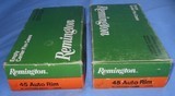 * Vintage AMMO .45 AUTO RIM 2 FULL BOXES 100 ROUNDS 1917 COLT MILITARY S&W - 2 of 4