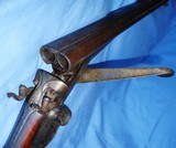* Antique 1870s SxS DOUBLE 16g HAMMER SHOTGUN UNDERLEVER - 19 of 20