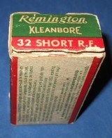 * Vintage AMMO REMINGTON 32 SHORT RF RIMFIRE FULL BOX 50 - 3 of 3