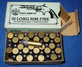 * Vintage AMMO 32 RF RIMFIRE LONG FULL BOX NAVY ARMS SURE FIRE - 1 of 4