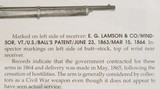 * Antique 1864 CIVIL WAR ERA BALL REPEATING ARMS SADDLE RING CARBINE E.G. LAMSON - 17 of 17