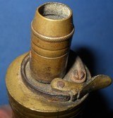 * Antique 1860s POWDER FLASK DEAD GAME BIRDS, RABBIT, SCROLL - 4 of 5