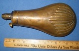 * Antique 1860s POWDER FLASK SHELL & BUSH R. RILING # 364 - 1 of 5