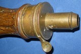 * G & JW HAWKSLEY BRASS & COPPER POWDER FLASK UNKNOWN CHAIN DESIGN - 6 of 8