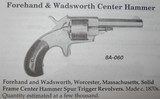 * Antique 1870s FOREHAND & WADSWORTH CENTER HAMMER .32 rf REVOLVER - 11 of 12
